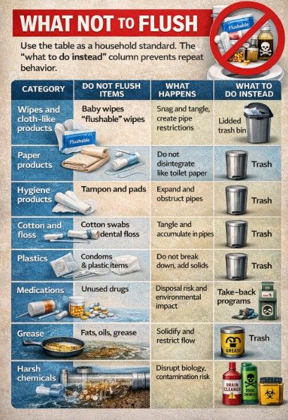 The Do-Not-Flush Master List For Septic Systems
