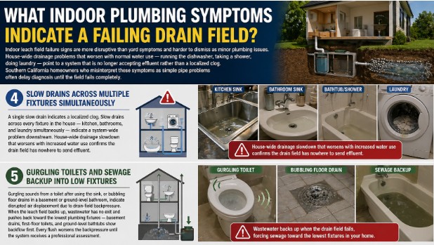 What Indoor Plumbing Symptoms Indicate a Failing Drain Field?
