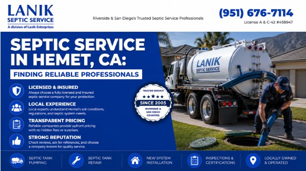 Septic Service in Hemet, CA: Finding Reliable Professionals