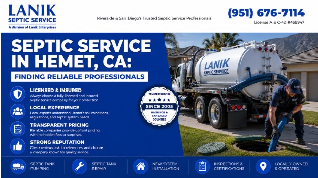 Septic Service in Hemet, CA: Finding Reliable Professionals