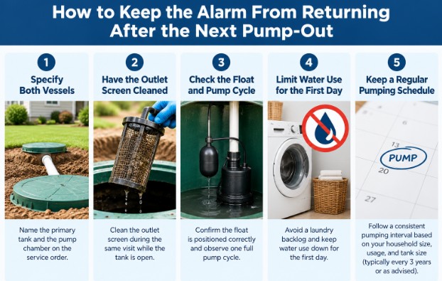 How to Keep the Alarm From Returning After the Next Pump-Out
